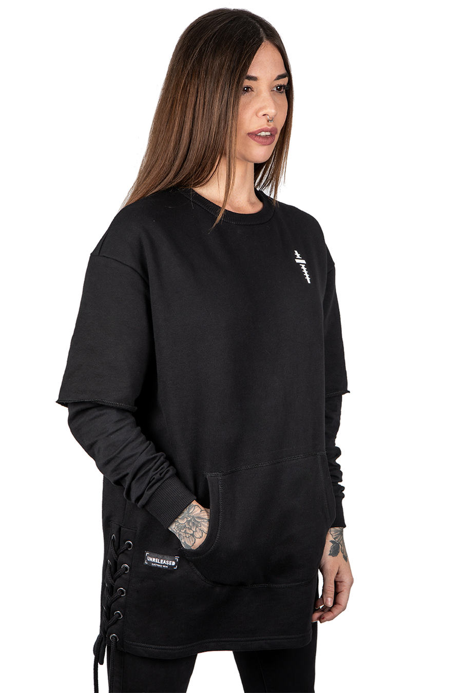 DOUBLE SLEEVE SWEATSHIRT PRINT UNRELEASEDWEAR